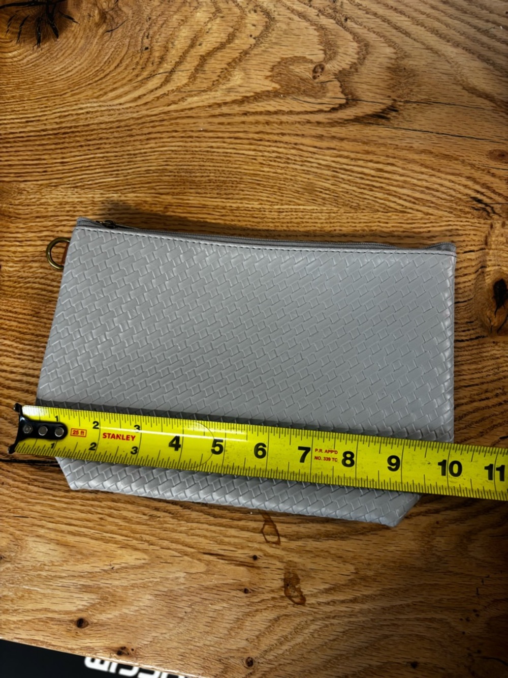 thirty-one Light Gray Woven Cosmetic Pouch